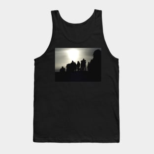 People on mountain top Silhouette taken at castleton derbyshire in the peak district Tank Top